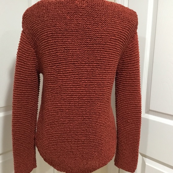 Amanda Green Rust Knit Sweater Size S - Picture 3 of 7